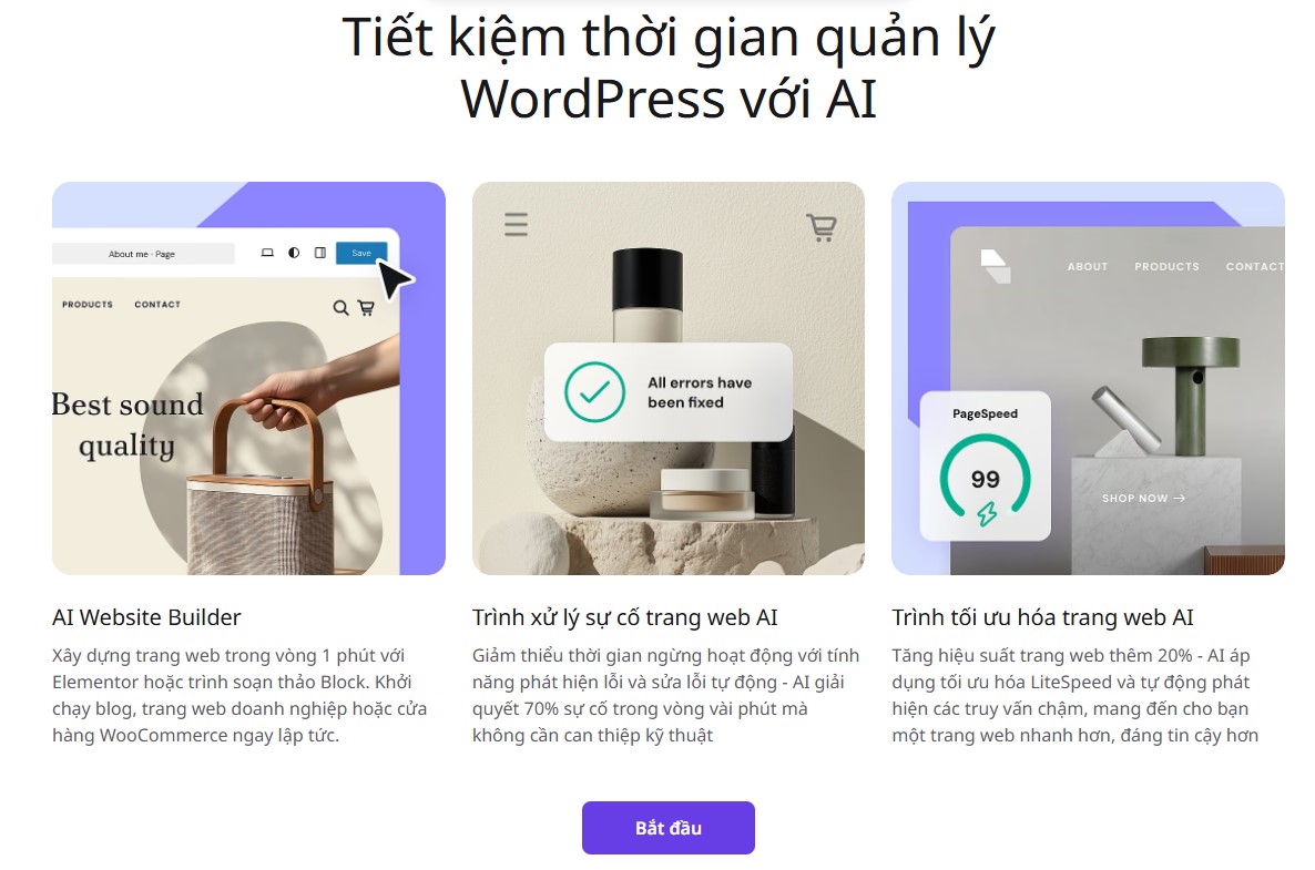 Cách Tạo Website Chuyên Nghiệp Chỉ Trong 5 Phút Với Hostinger AI 3 Tiết kiệm thời gian quản lý WordPress với AI
