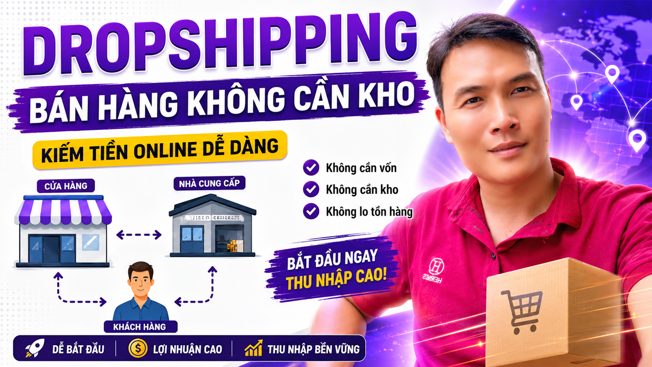 6 Mô Hình Kinh Doanh Online Hiệu Quả Hướng Dẫn Chi Tiết 5 Dropshipping – Bán hàng không cần kho