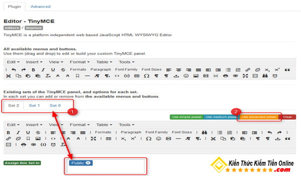 Manage TinyMCE Editor