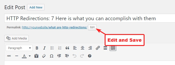 change permalink in classic editor 01